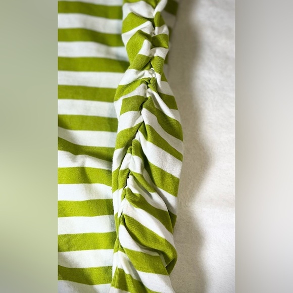 Michael Kors *NWT* 1X Women’s Lime Green & White Stripe short Sleeve Top - Picture 7 of 9